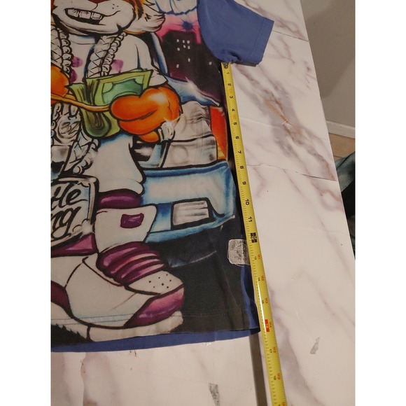 Vintage Tony the Tiger Blinged Out T-Shirt Y2K era streetwear fashion hip hop XL - Picture 8 of 16